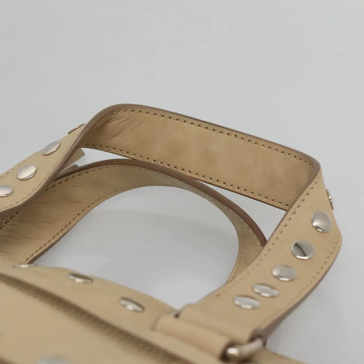 Celine Vintage Leather Beige Leather Handbag (Pre-Owned)
