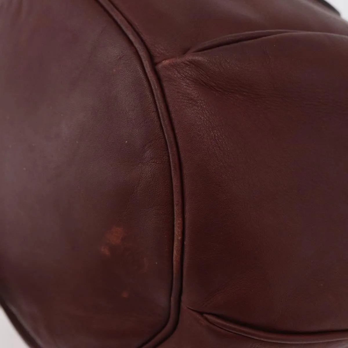 Cartier Must De Cartier Leather Burgundy Leather Shoulder Bag Bag (Pre-Owned)