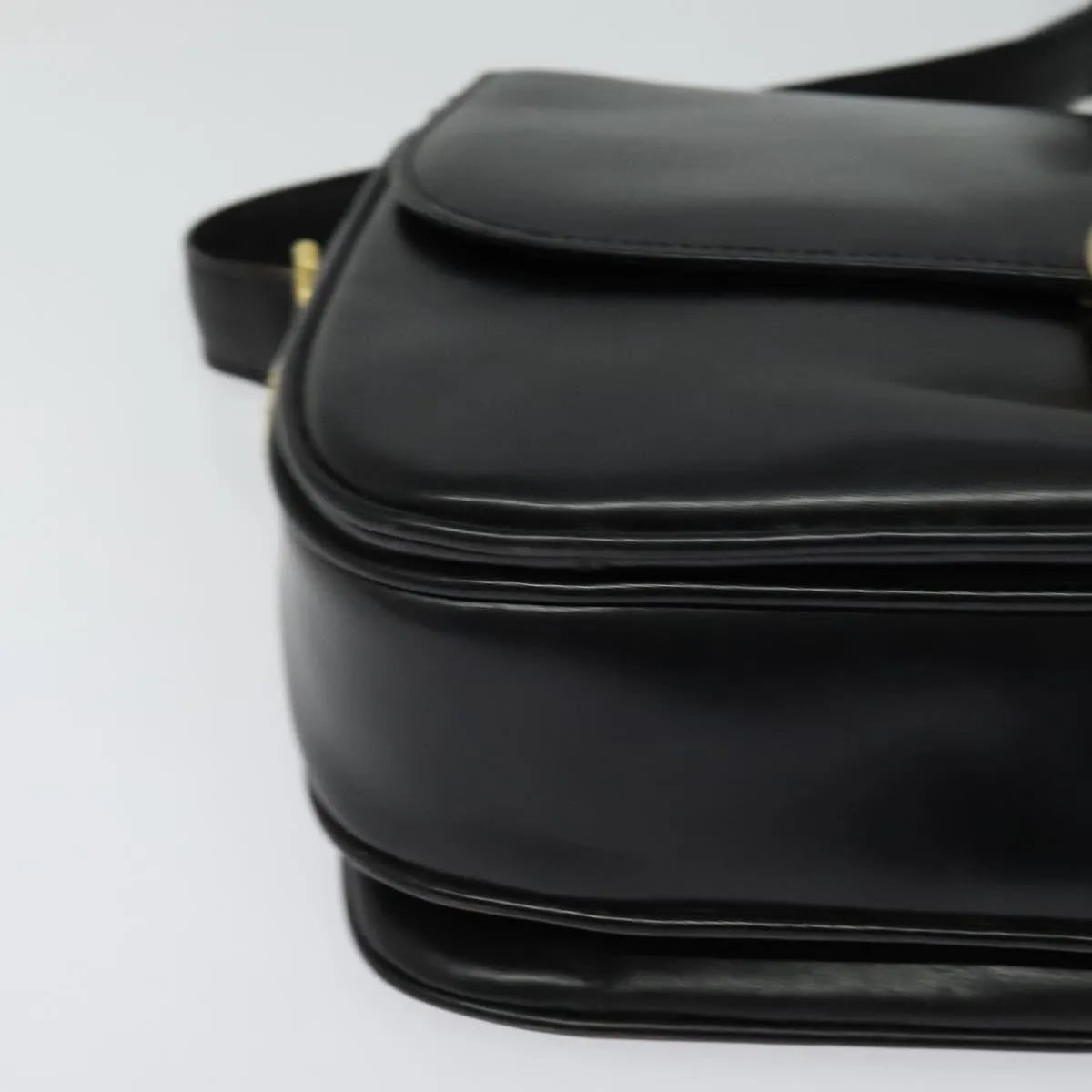Celine Vintage Leather Black Leather Shoulder Bag Bag (Pre-Owned)