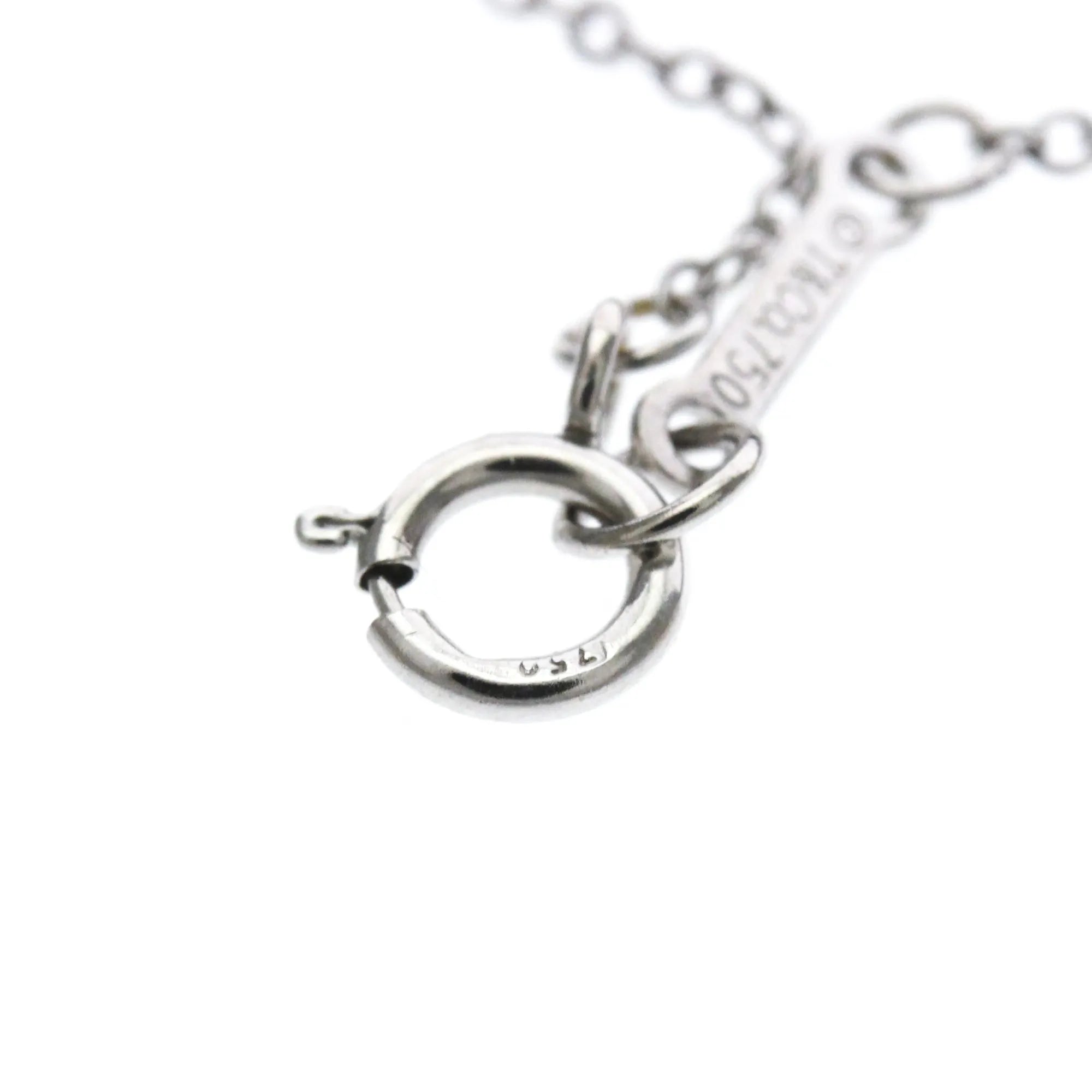 Tiffany & Co. Etoile Cross Pendant 18K White Gold With Diamonds Silver White_Gold Necklace Jewelry (Pre-Owned)