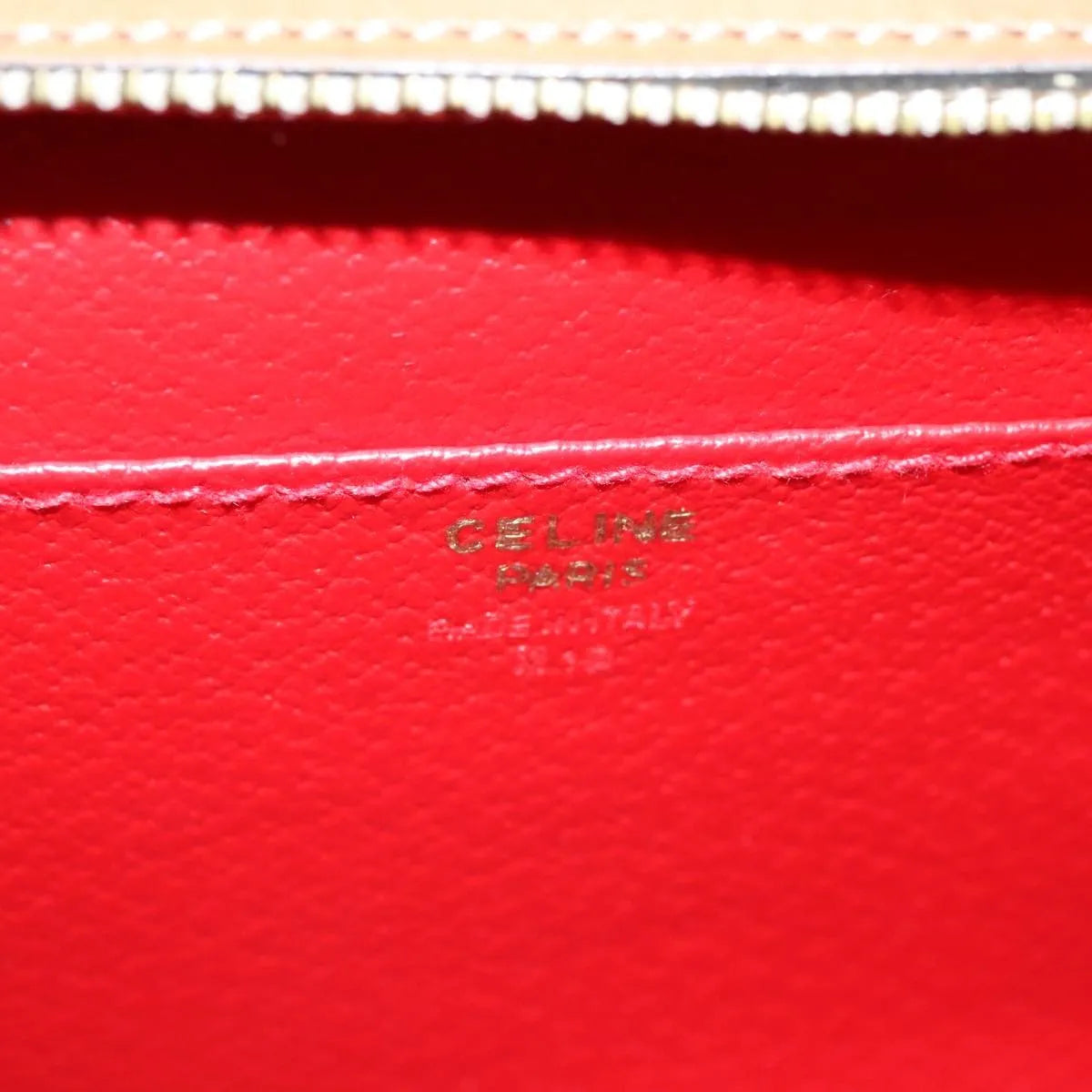 Celine Vintage Leather Beige Leather Handbag (Pre-Owned)