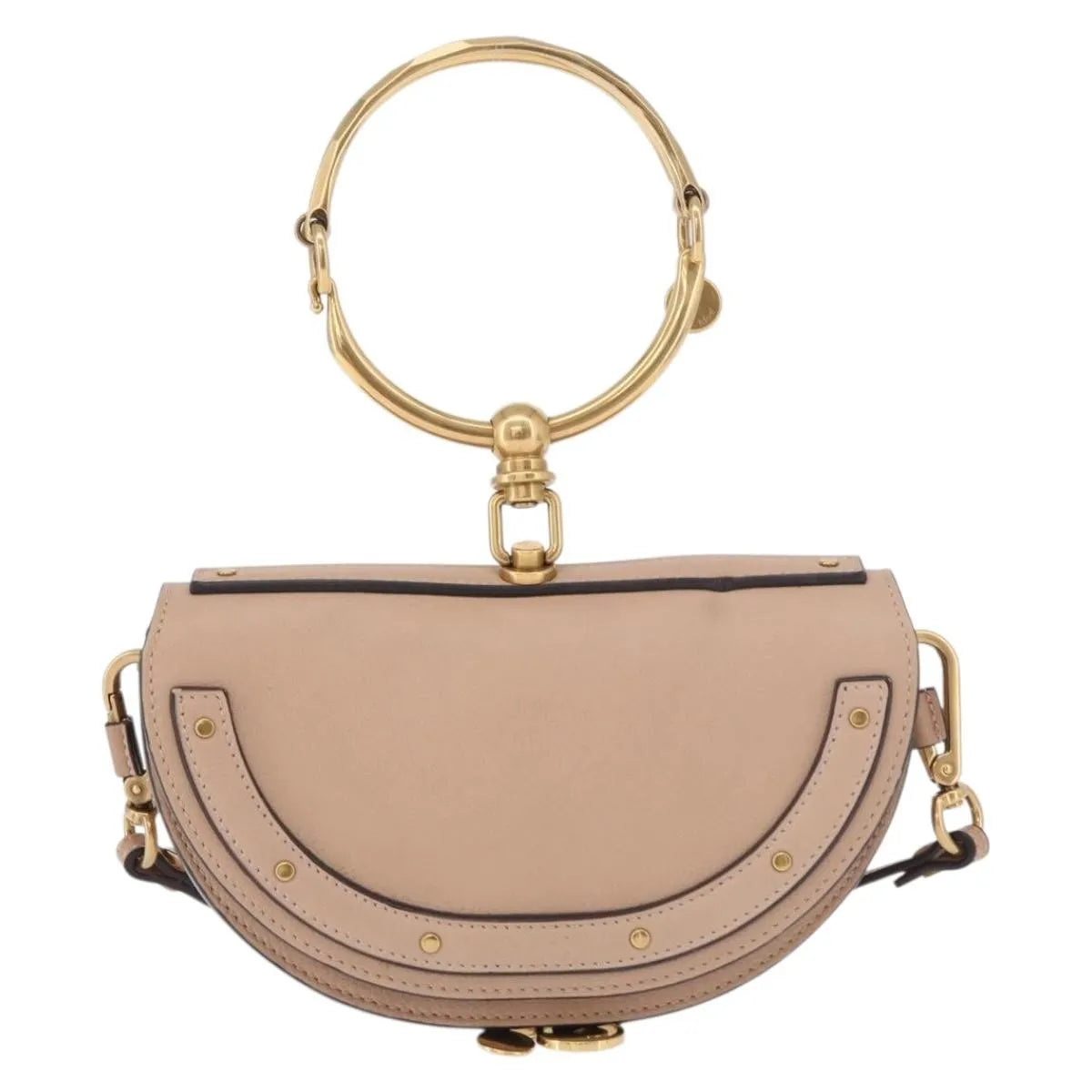 Chloe Nile Minaudière Leather Pink Leather Handbag (Pre-Owned)