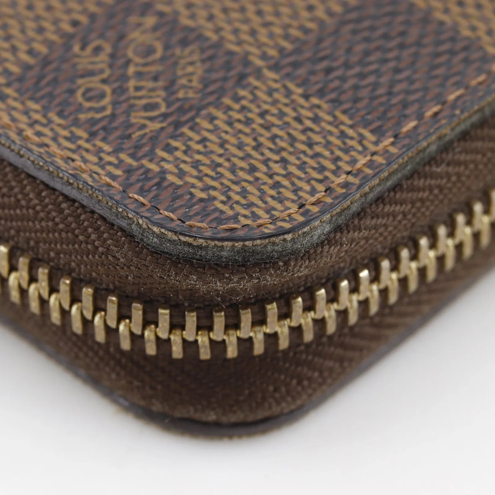 Louis Vuitton Zippy Organizer Damier Graphite Brown Canvas Wallets Accessory (Pre-Owned)