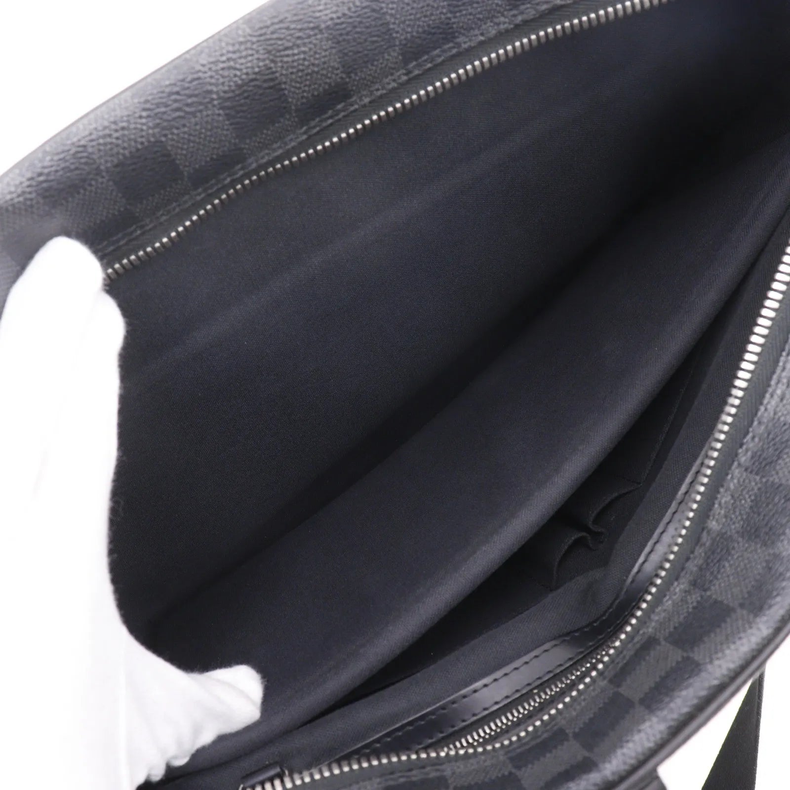 Louis Vuitton Porte-Documents Voyage Damier Graphite Black Canvas Briefcase Bag (Pre-Owned)