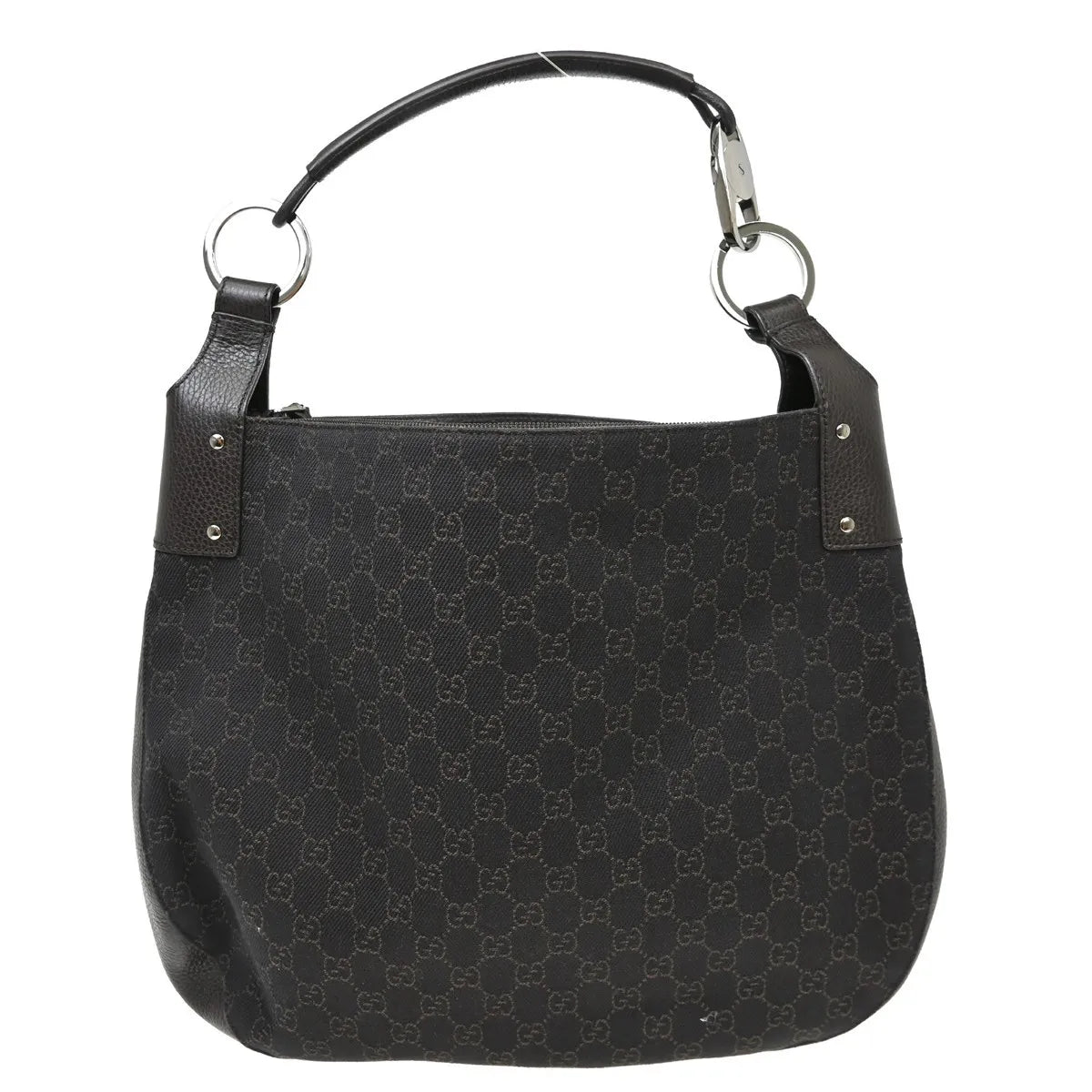 Gucci Vintage Ring Hobo Printed Velvet Brown Canvas Shoulder Bag Bag (Pre-Owned)