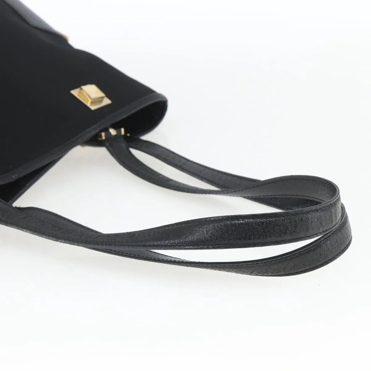 Salvatore Ferragamo Vintage Nylon Black Nylon Tote Bag Bag (Pre-Owned)