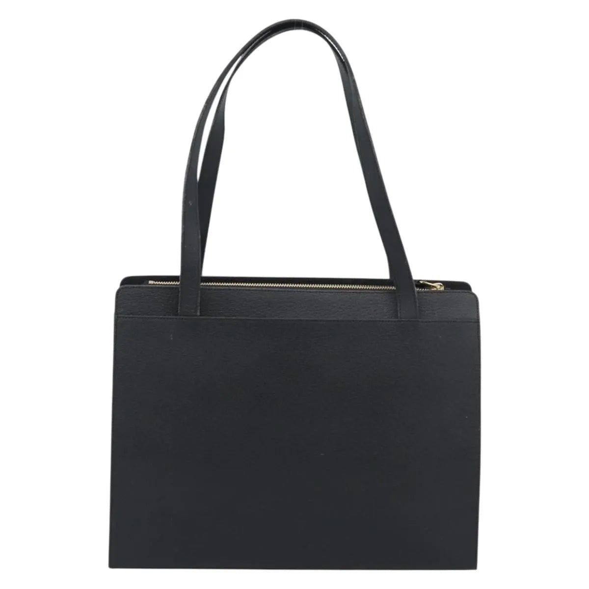 Saint Laurent Vintage Leather Black Leather Tote Bag Bag (Pre-Owned)