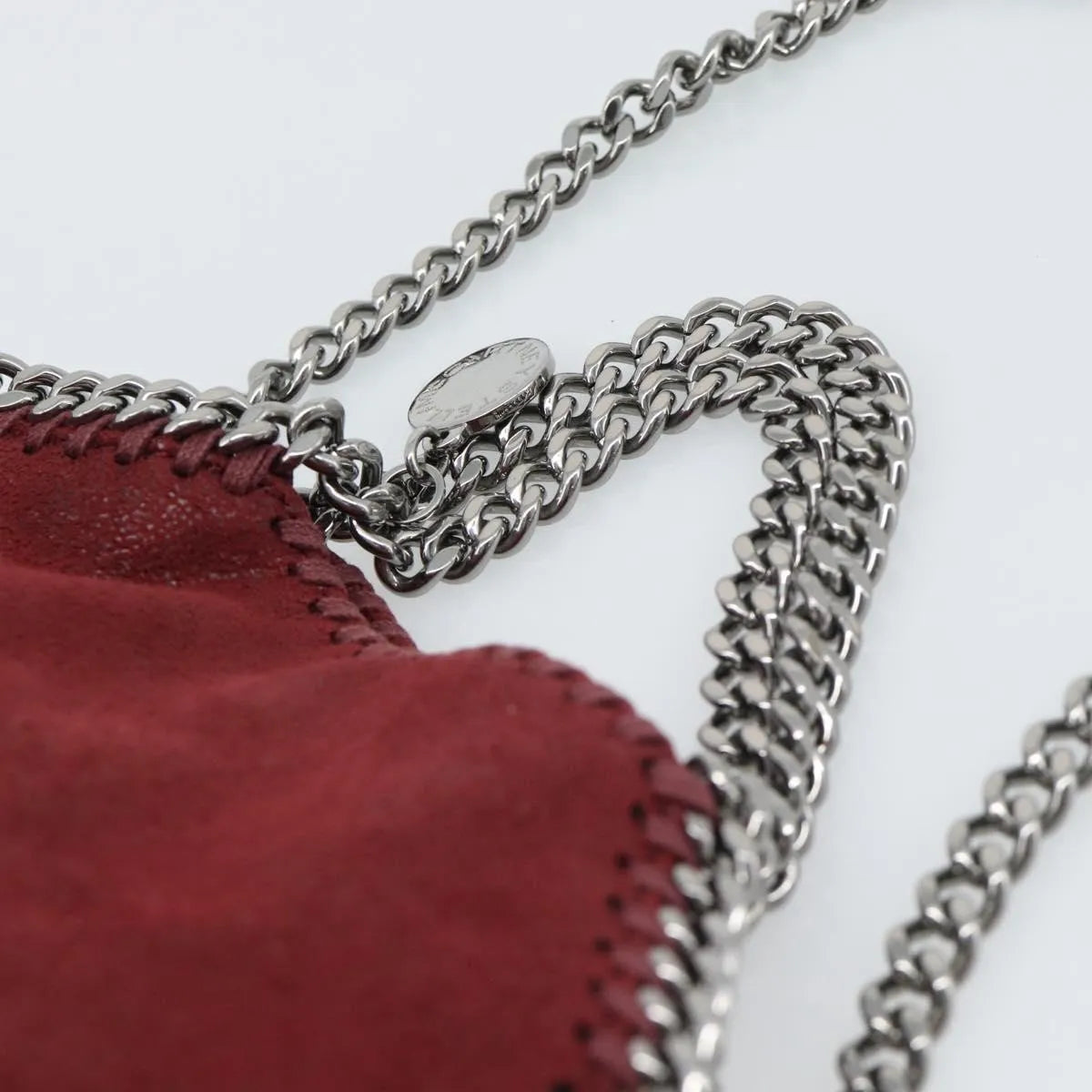 Stella Mccartney Falabella Fold Over Clutch Faux Leather Burgundy Polyester Crossbody Bag Bag (Pre-Owned)