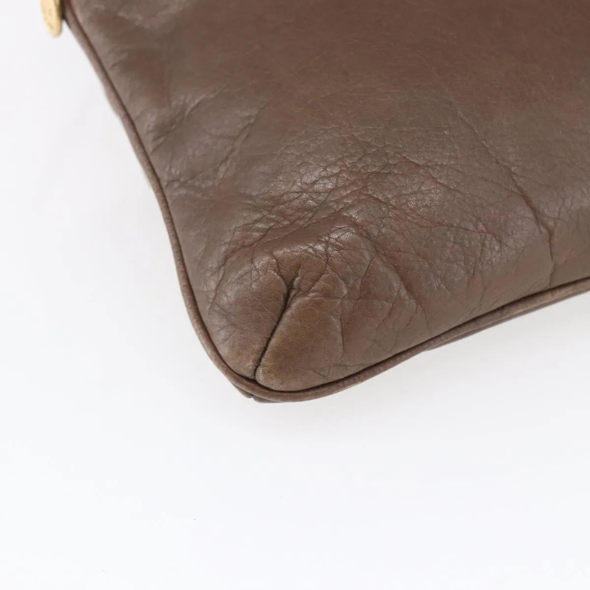 Celine Vintage Leather Brown Leather Shoulder Bag Bag (Pre-Owned)