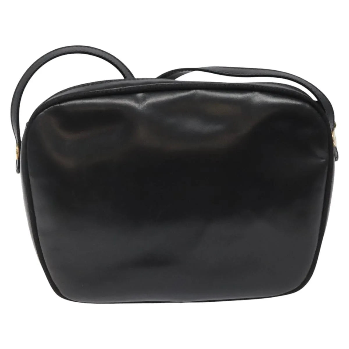 Salvatore Ferragamo Vara Bow Camera Leather Black Leather Shoulder Bag Bag (Pre-Owned)