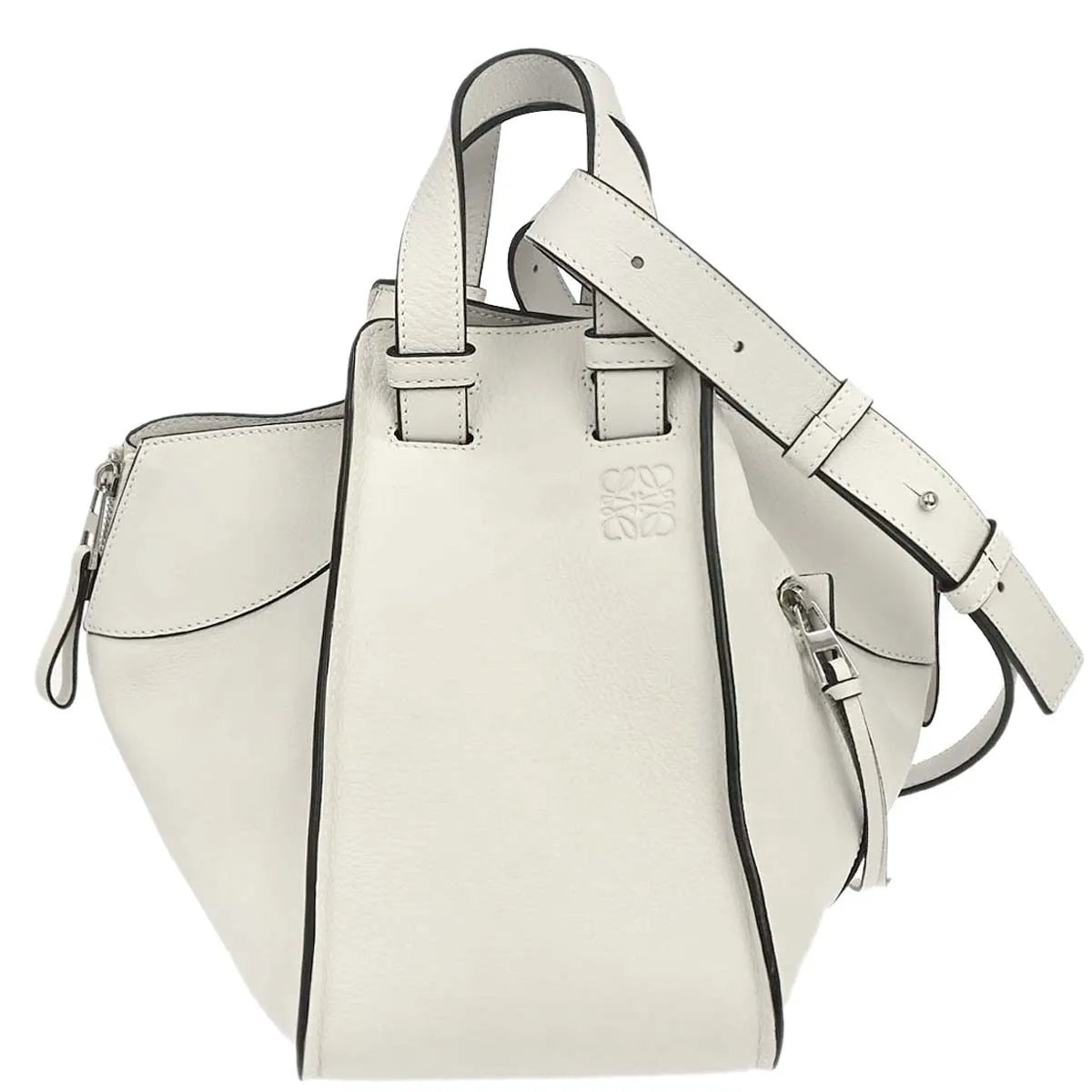 Loewe Hammock Leather White Leather Handbag (Pre-Owned)
