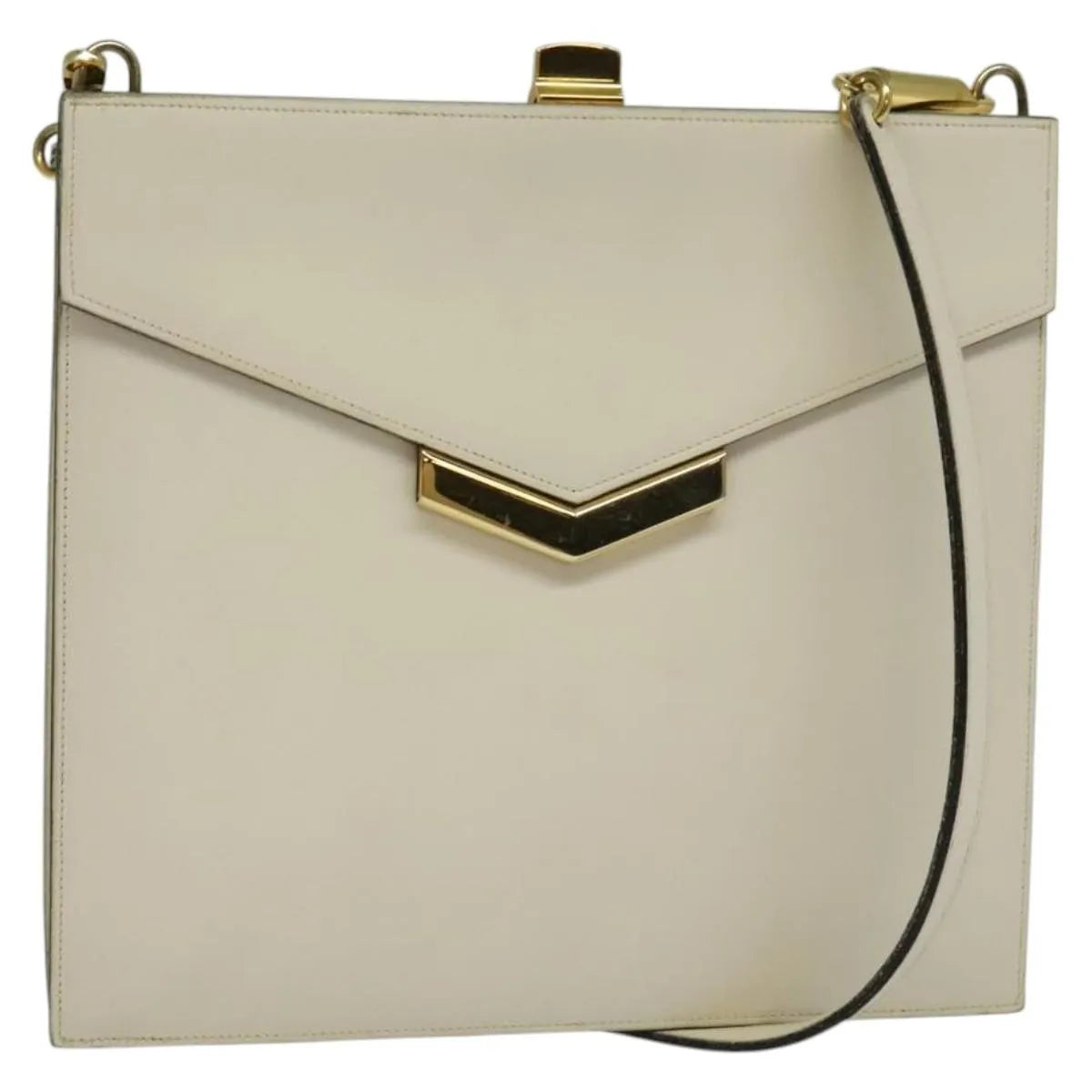 Christian Dior Vintage Leather Beige Leather Shoulder Bag Bag (Pre-Owned)