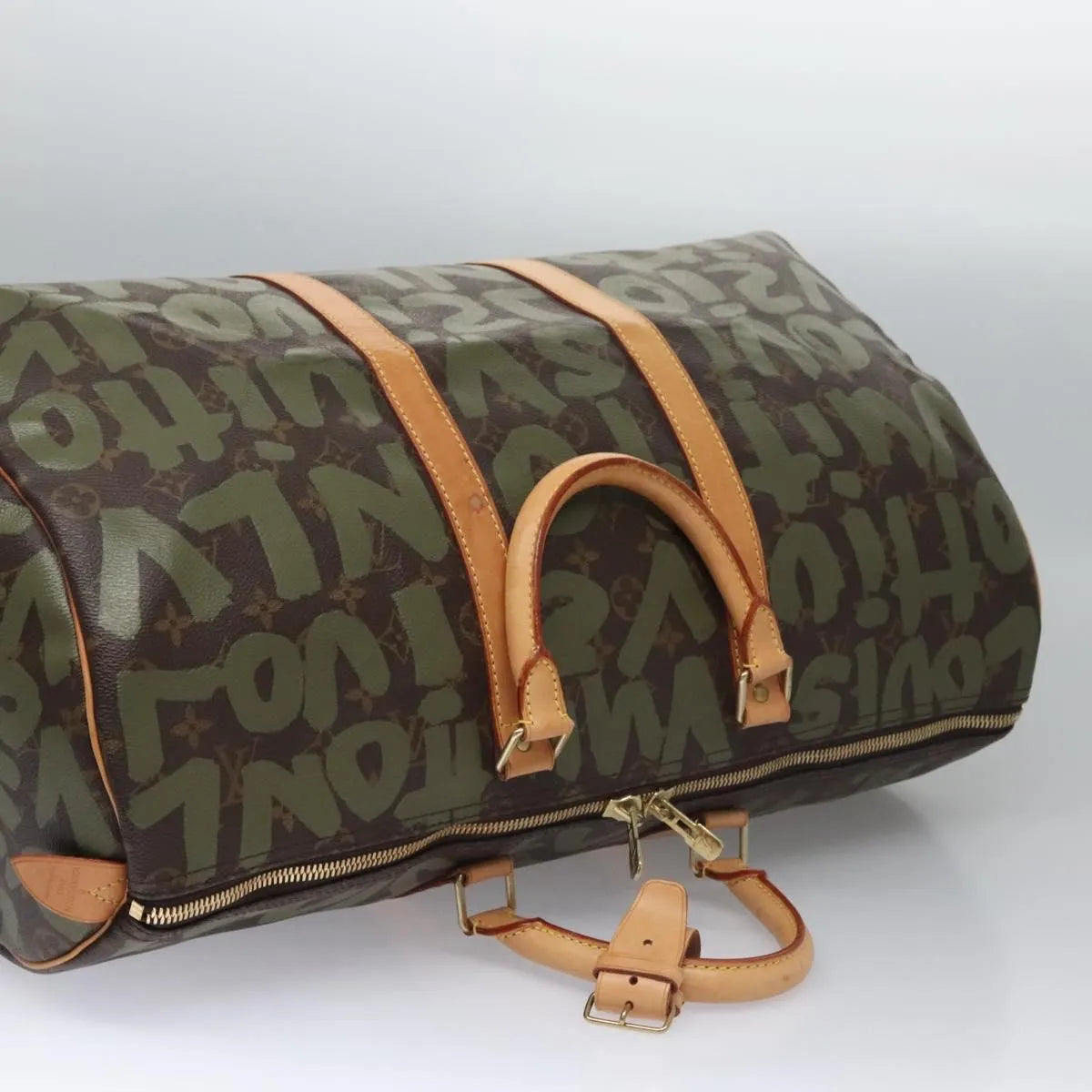 Louis Vuitton Keepall Limited Khaki Canvas Travel Bag Bag (Pre-Owned)