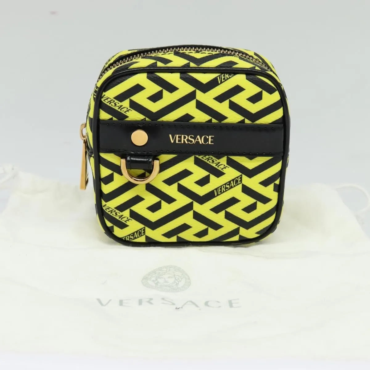Versace Vintage Clutch Leather Yellow Pvc Clutche & Pouche Bag (Pre-Owned)