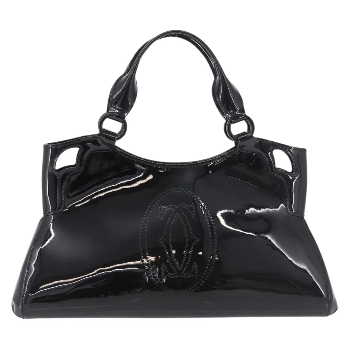 Cartier Marcello Patent Leather Black Patent_Leather Handbag (Pre-Owned)