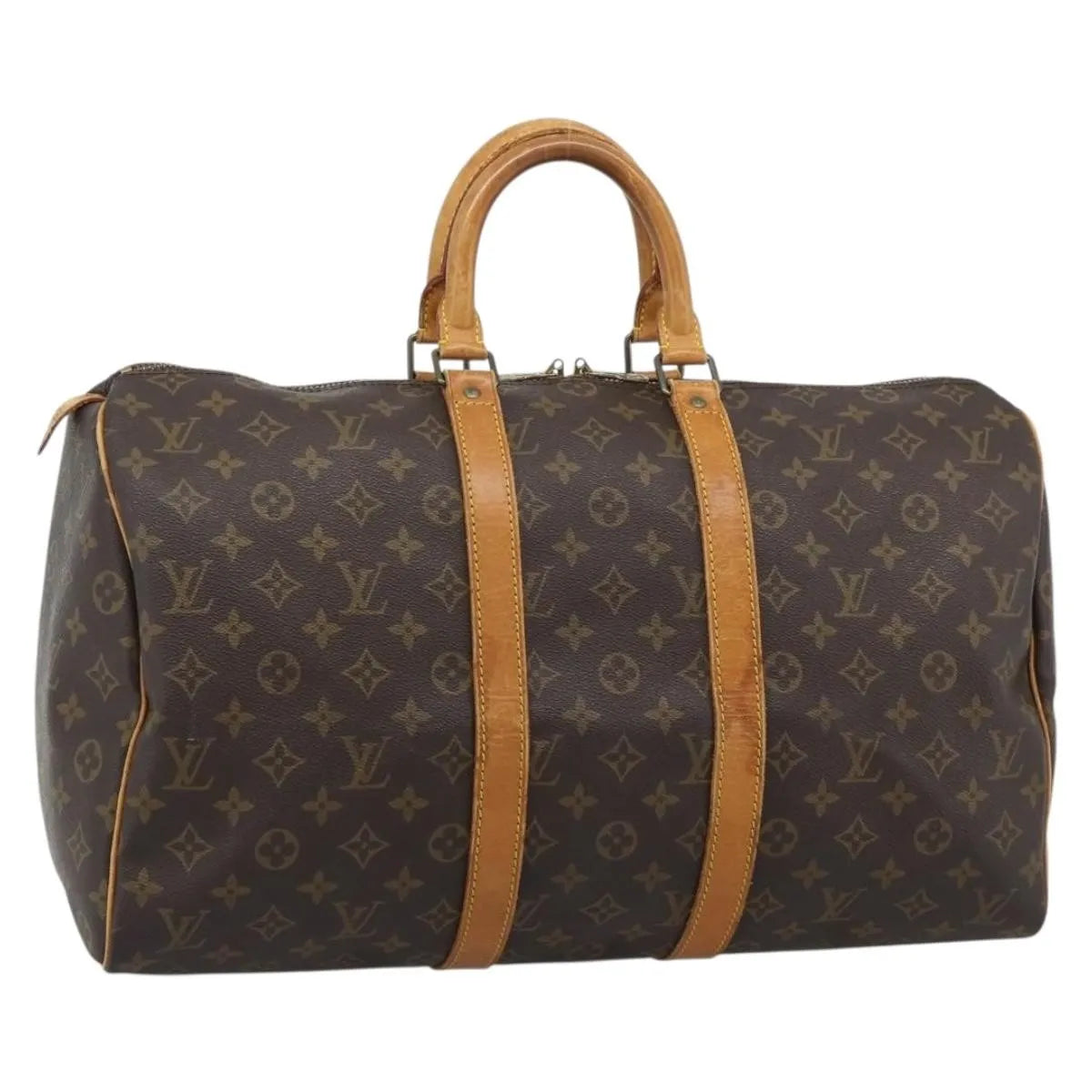 Louis Vuitton Keepall Monogram Brown Canvas Travel Bag Bag (Pre-Owned)