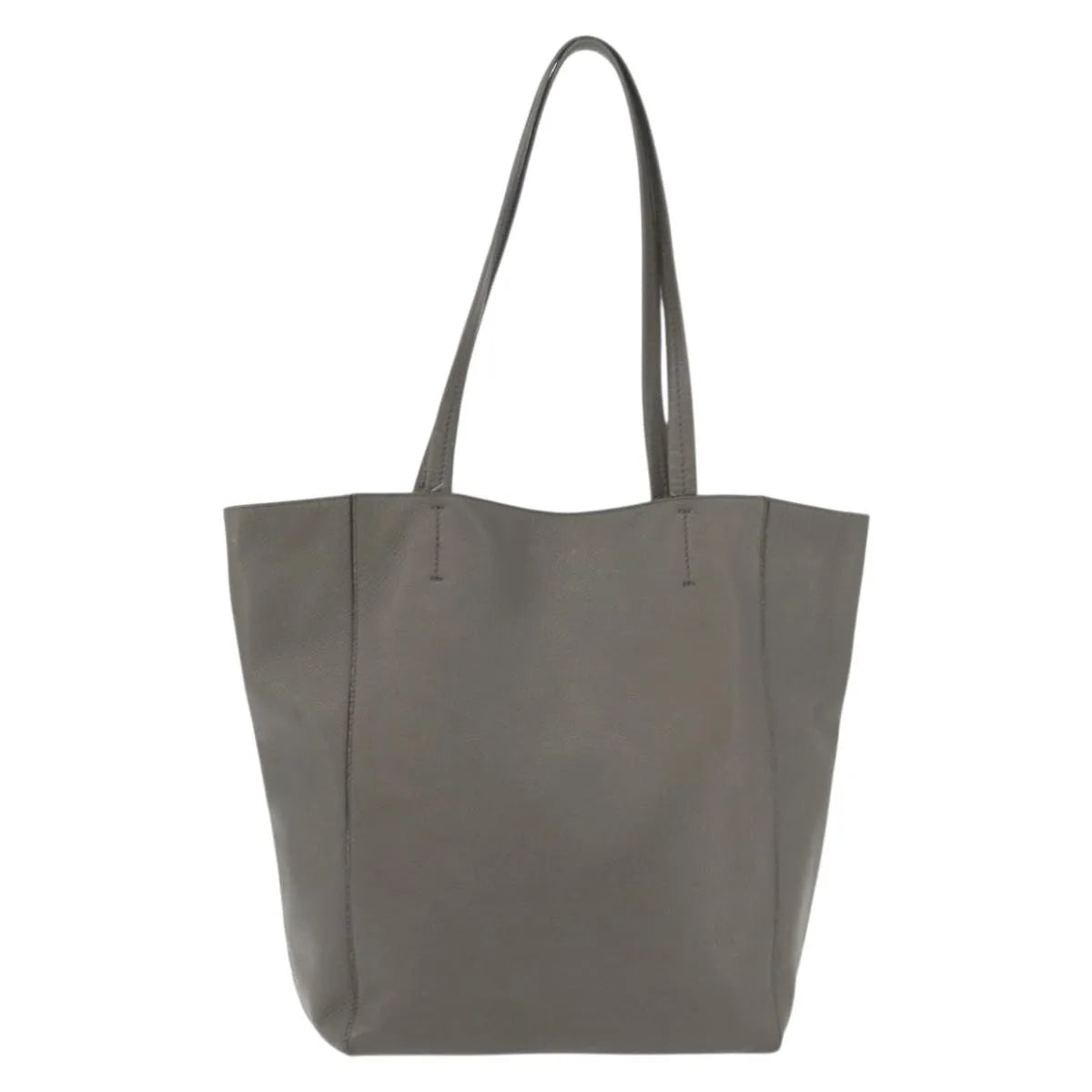 Celine Phantom Cabas Tote Leather Gray Leather Tote Bag Bag (Pre-Owned)