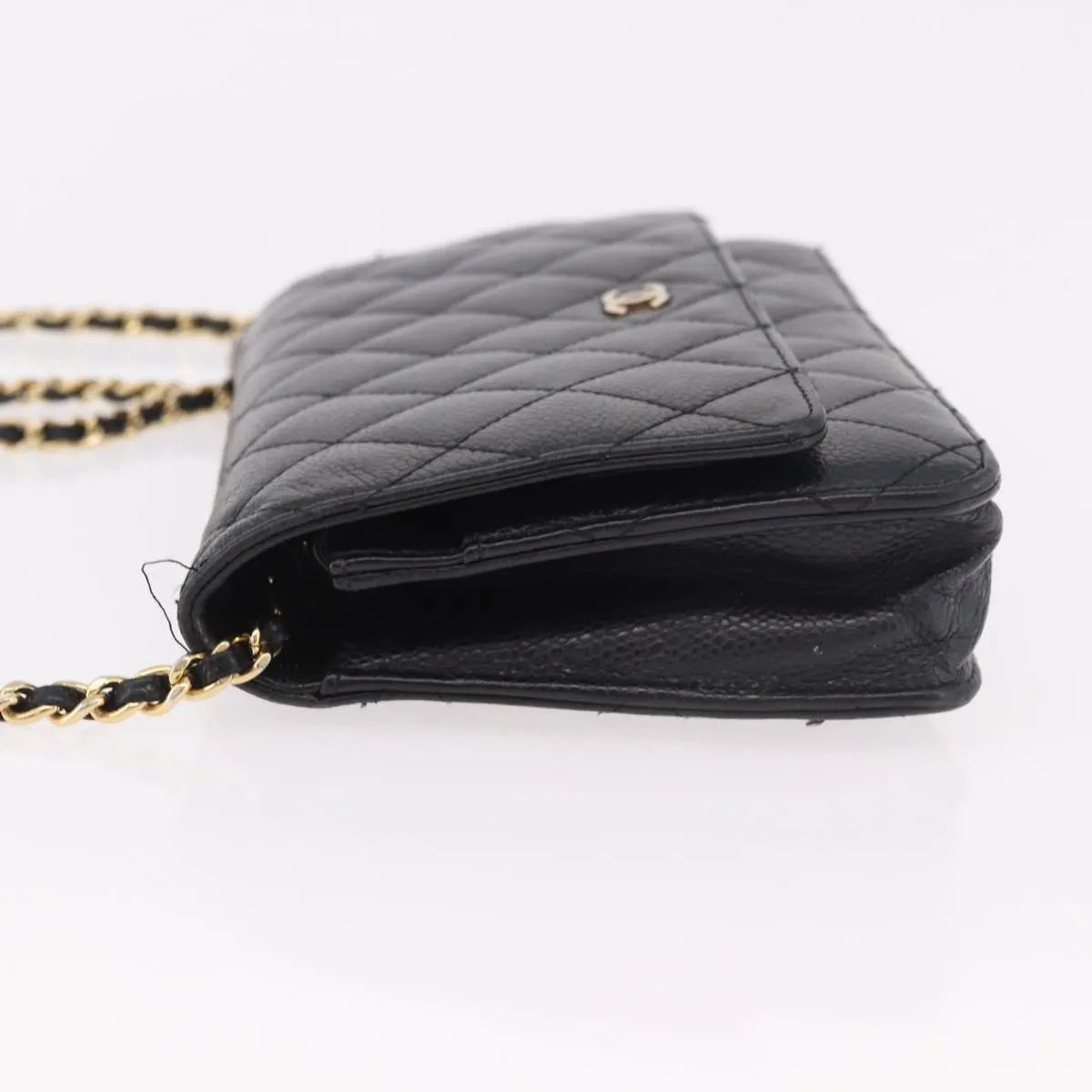 Chanel Chanel Matelassé Cuir Noir Black Leather Black Calfskin Shoulder Bag Bag (Pre-Owned)