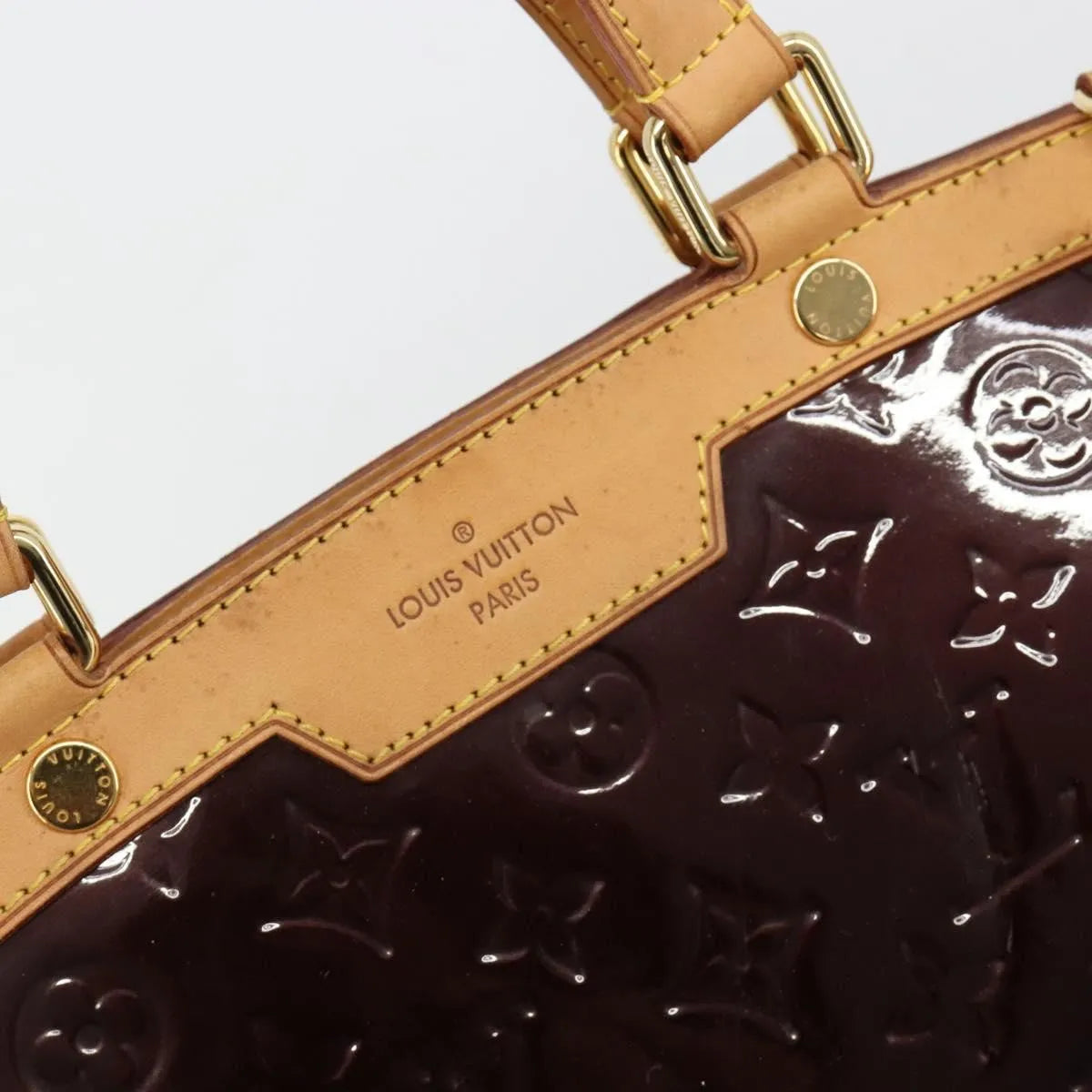 Louis Vuitton Blair Monogram Vernis Purple Patent_Leather Handbag (Pre-Owned)