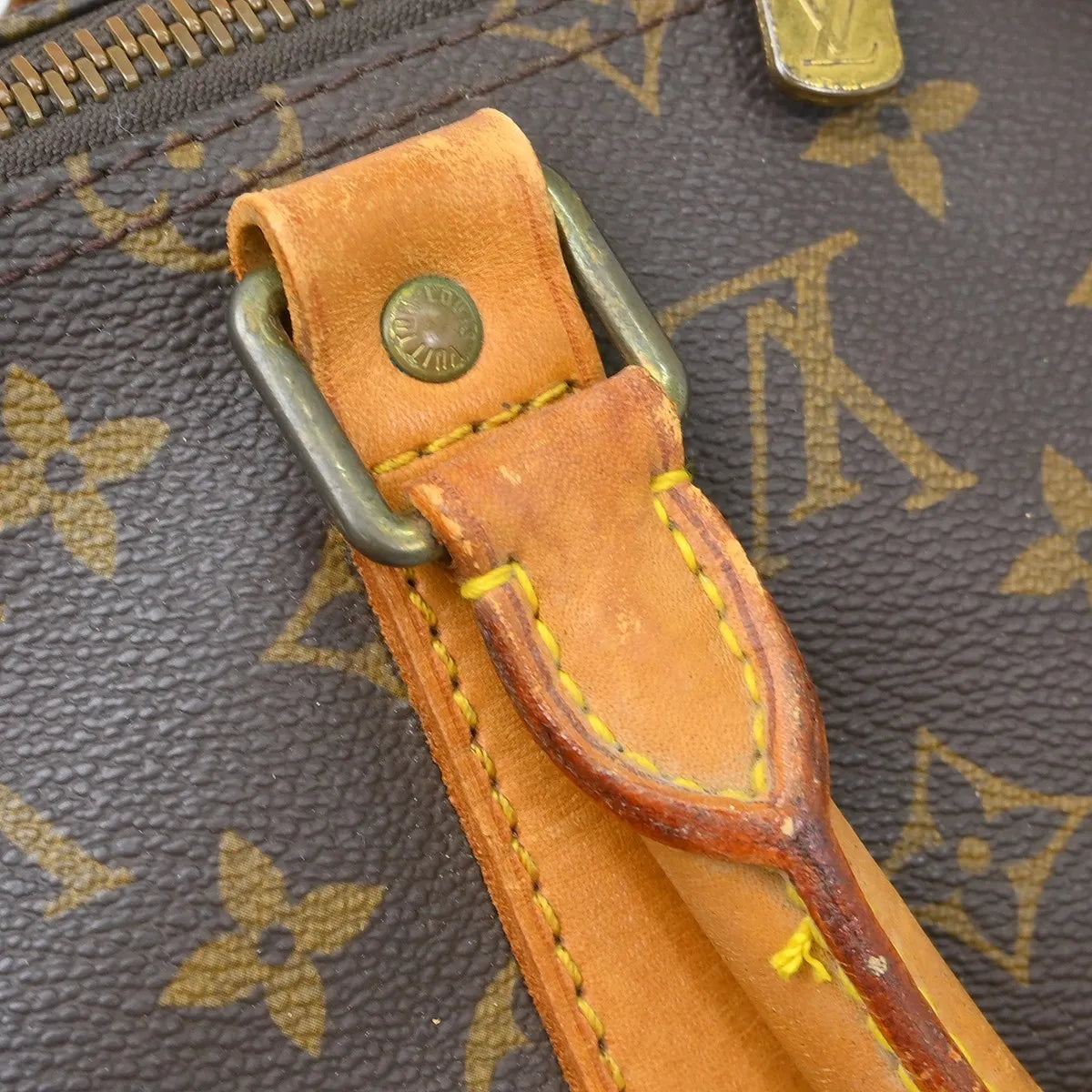Louis Vuitton Keepall Bag Monogram Canvas Brown Canvas Travel Bag Bag (Pre-Owned)