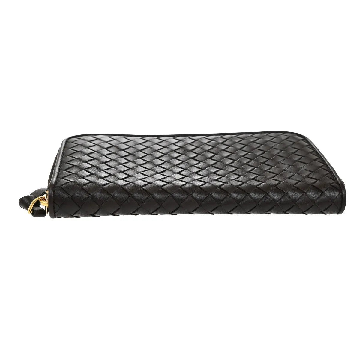 Bottega Veneta Intrecciato Long Zip Leather Brown Leather Wallets Accessory (Pre-Owned)