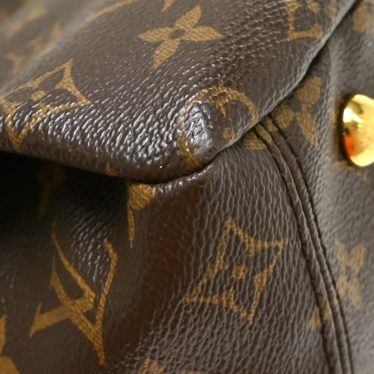 Louis Vuitton Pallas Tote Monogram Canvas With Leather Brown Canvas Handbag (Pre-Owned)