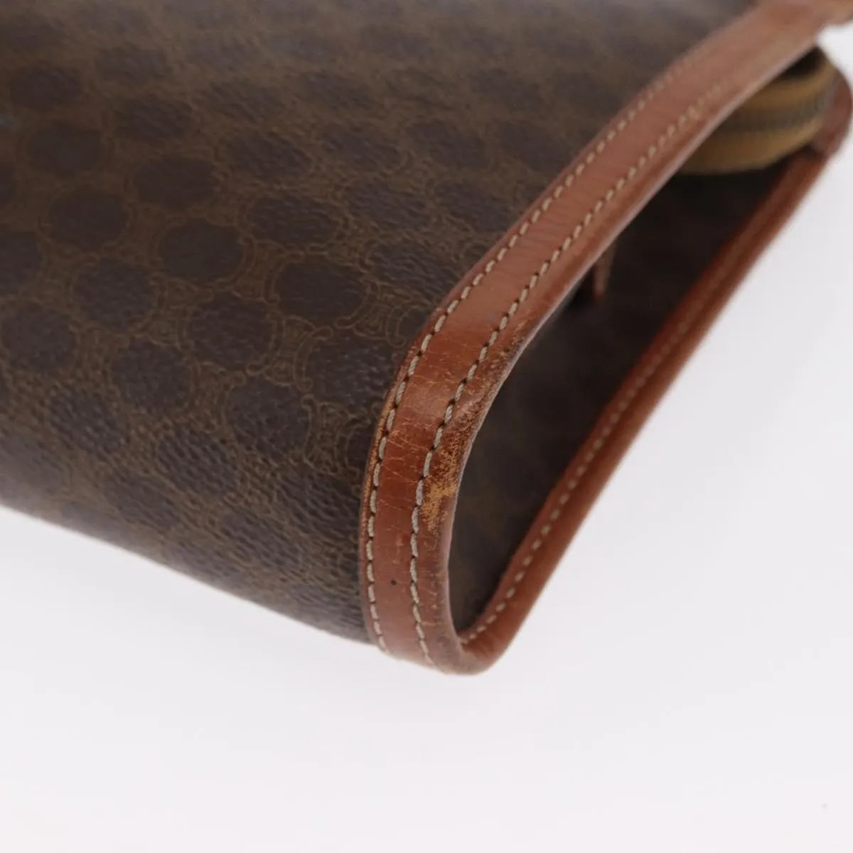 Celine Macadam Pochette Canvas And Leather Brown Canvas Clutche & Pouche Bag (Pre-Owned)