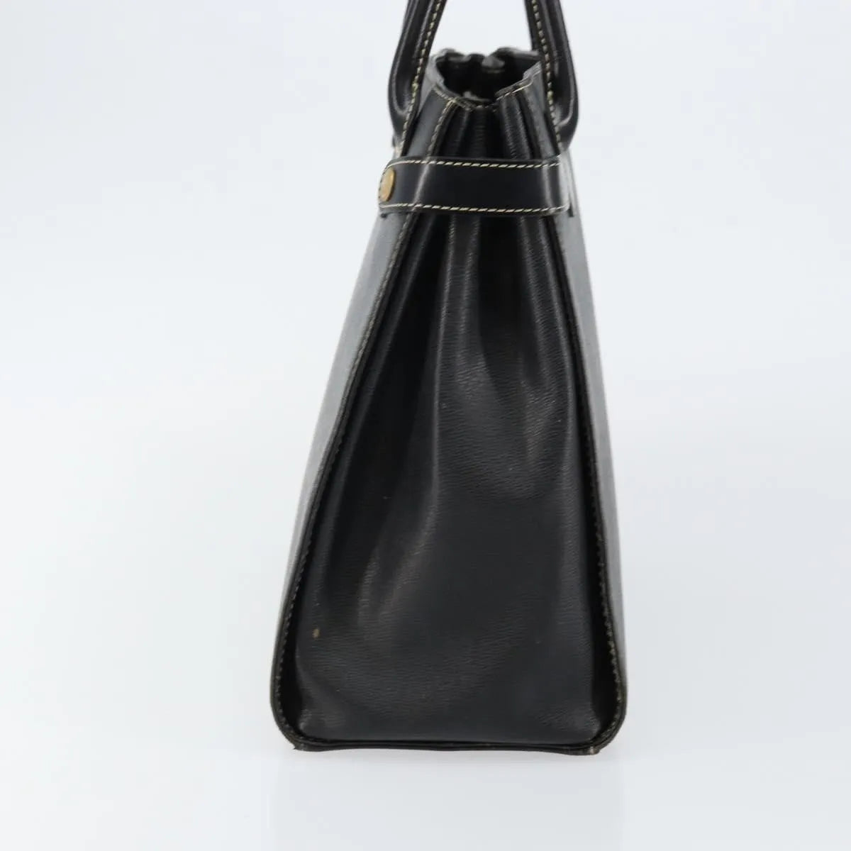 Burberry Vintage Leather Black Leather Handbag (Pre-Owned)