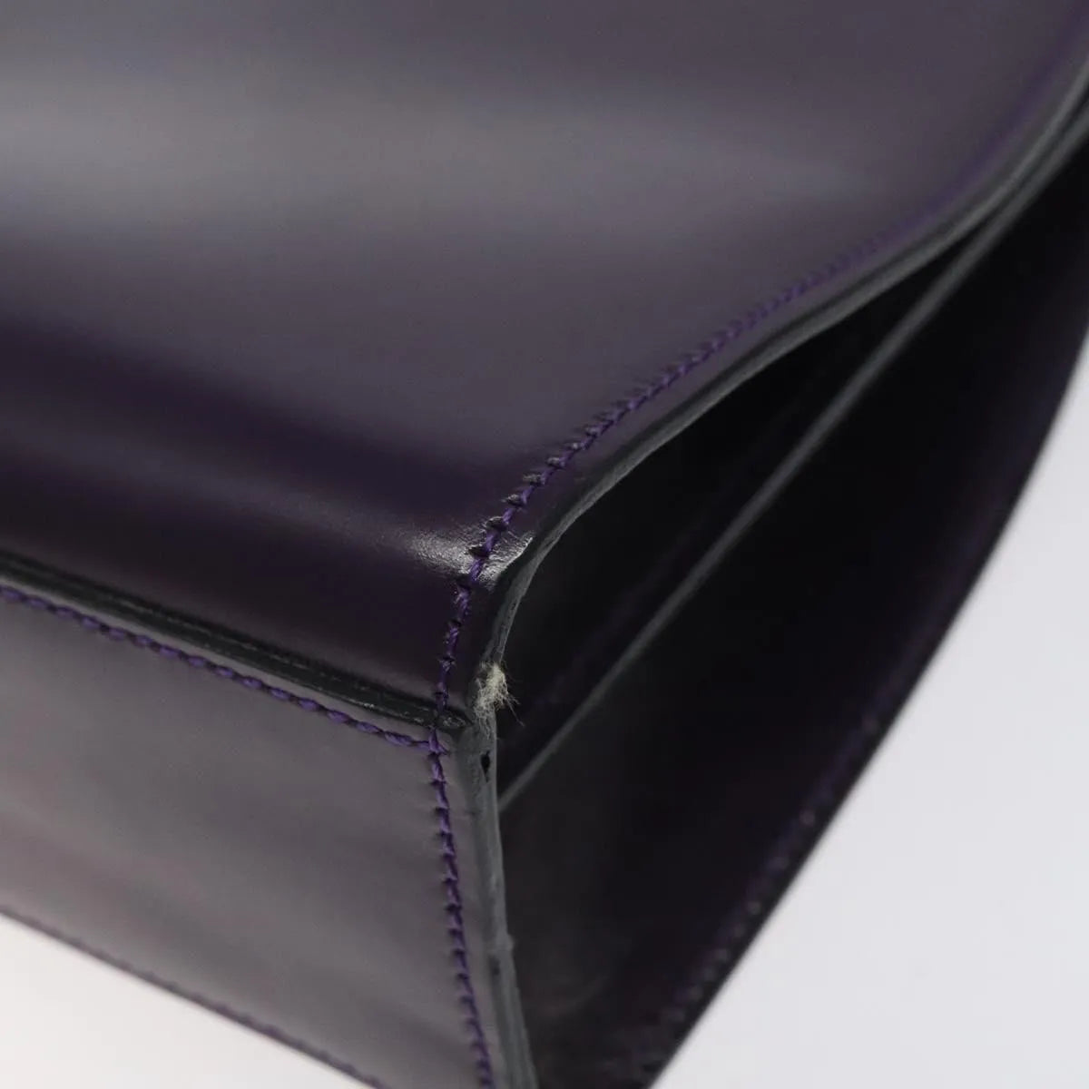 Celine Vintage Leather Purple Leather Handbag (Pre-Owned)