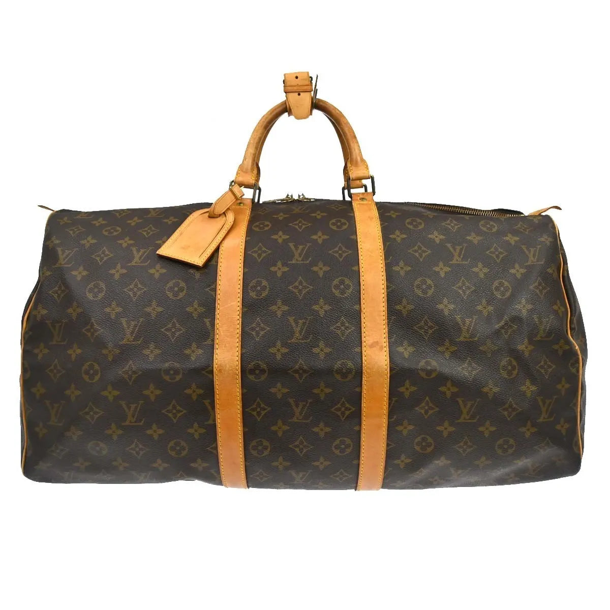 Louis Vuitton Keepall Bag Monogram Canvas Brown Canvas Travel Bag Bag (Pre-Owned)