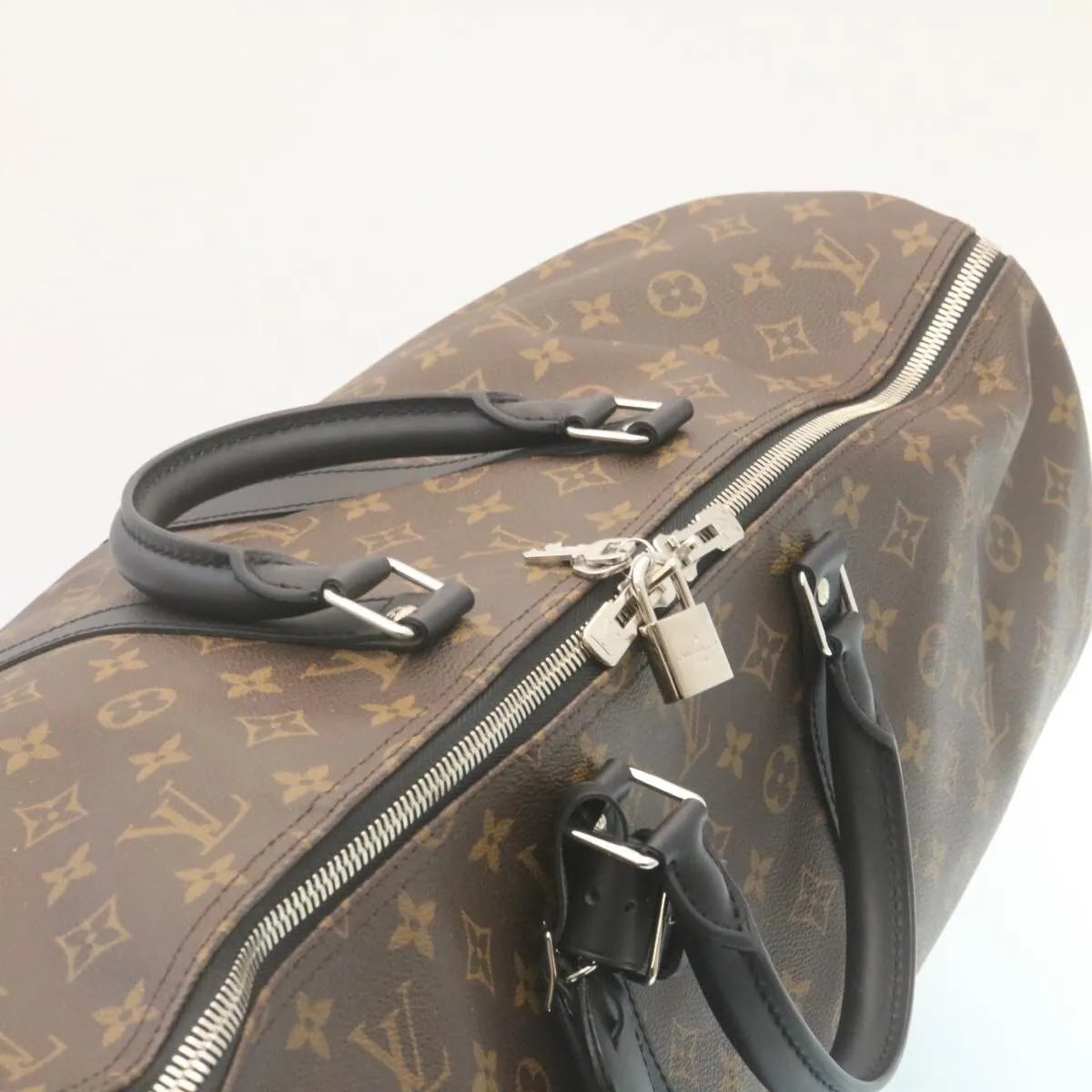 Louis Vuitton Keepall Bandouliere Monogram Canvas Brown Canvas Handbag (Pre-Owned)