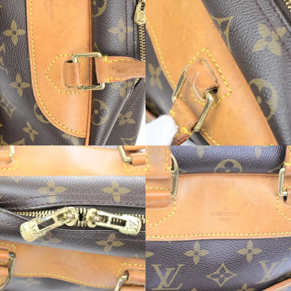 Louis Vuitton Deauville Monogram Brown Canvas Handbag (Pre-Owned)