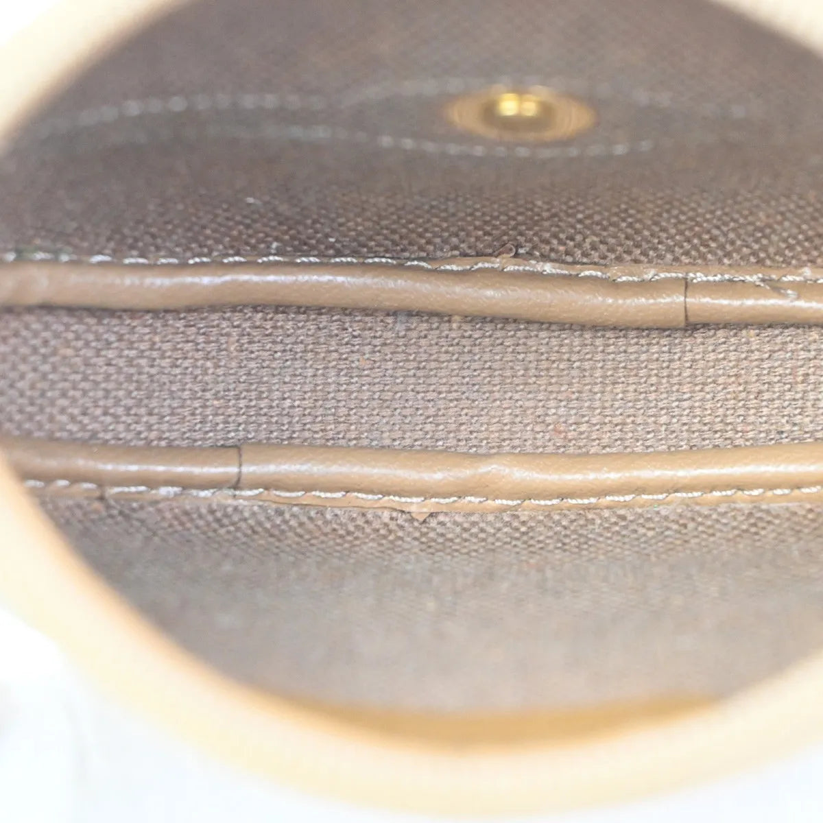 Christian Dior Honeycomb Zip Coin Purse Canvas And Leather Beige Canvas Wallets Accessory (Pre-Owned)