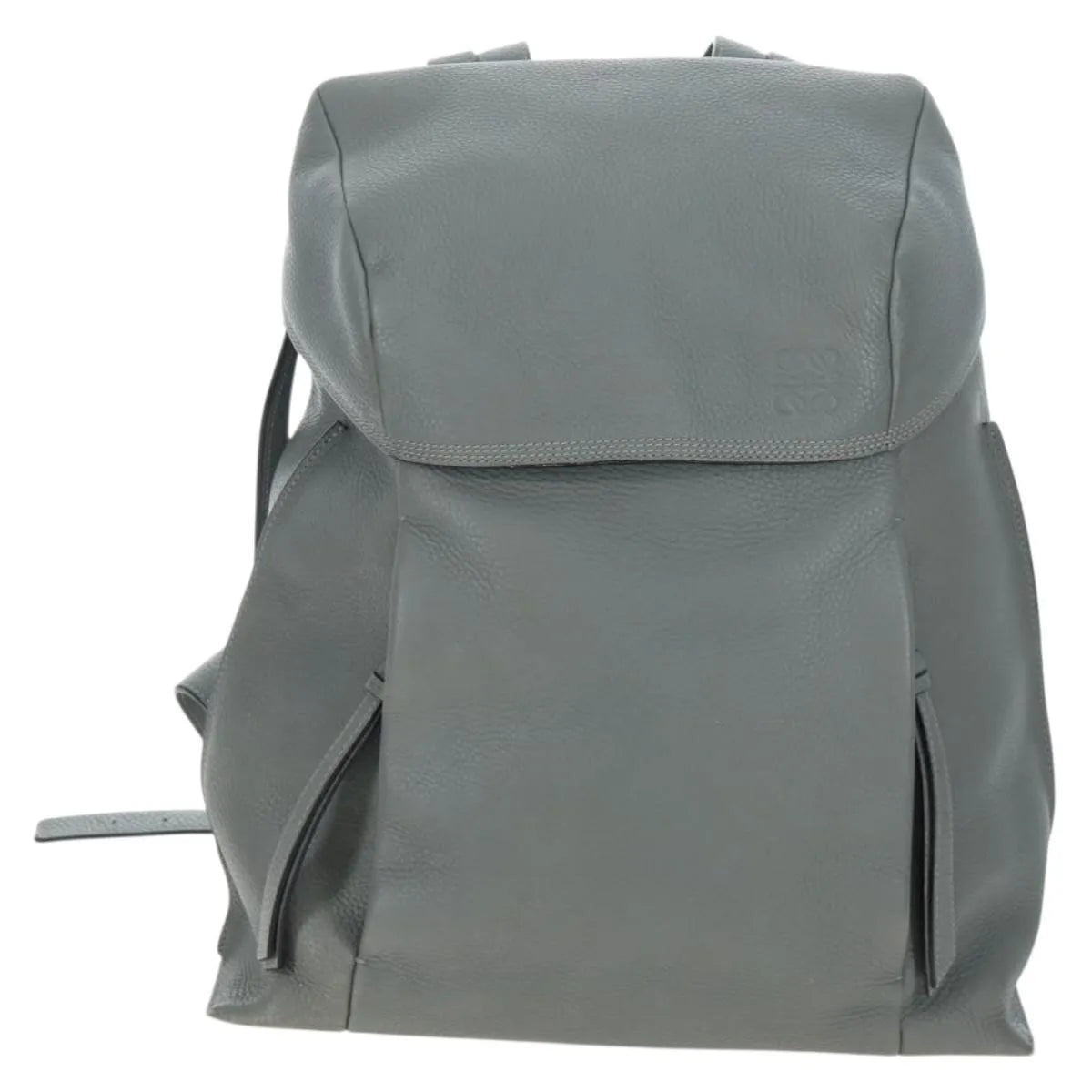Loewe T Backpack Leather Gray Leather Backpack Bag (Pre-Owned)