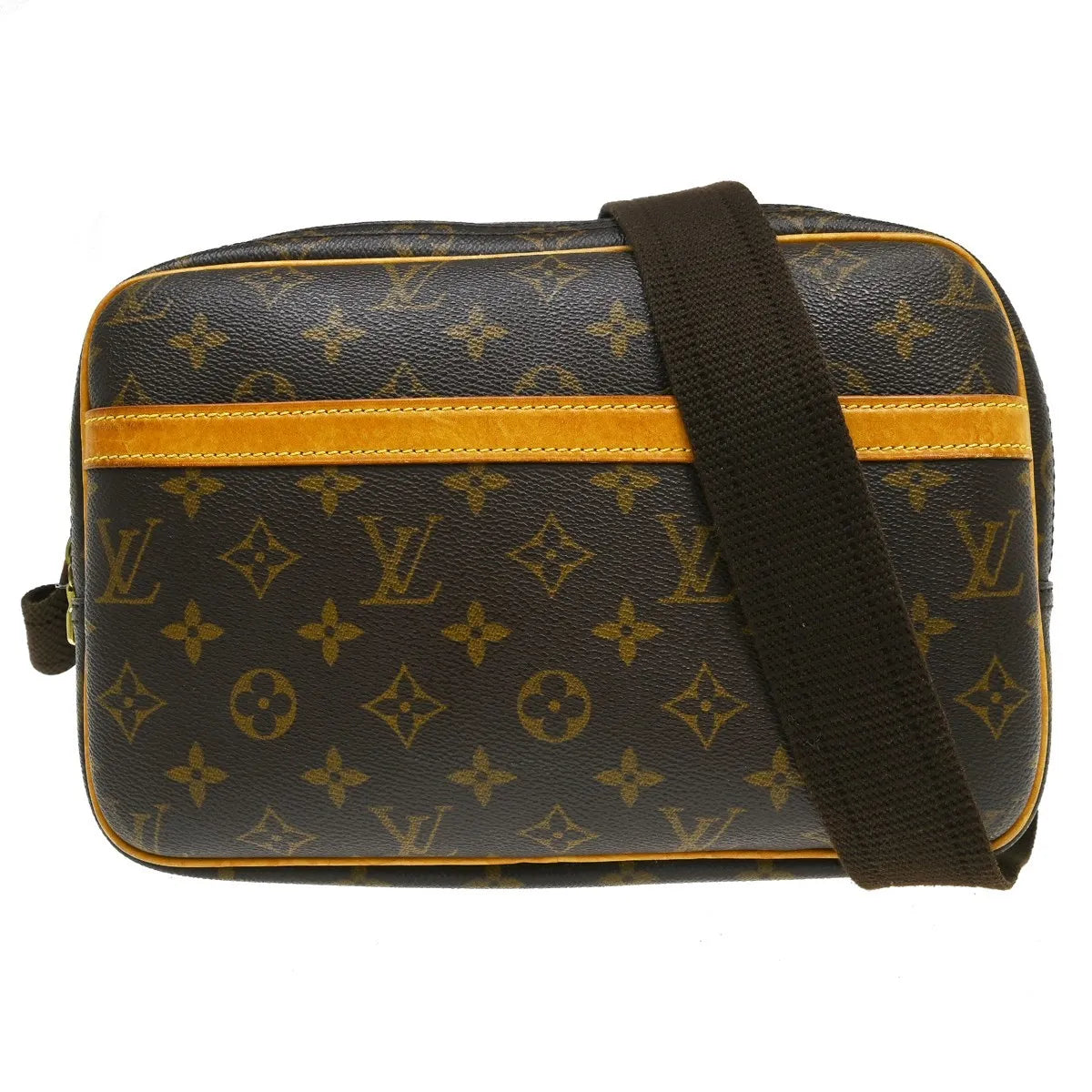 Louis Vuitton Reporter Monogram Brown Canvas Shoulder Bag Bag (Pre-Owned)