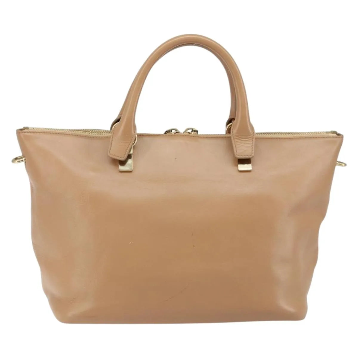 Chloe Bicolor Baylee Satchel Leather Orange Leather Handbag (Pre-Owned)