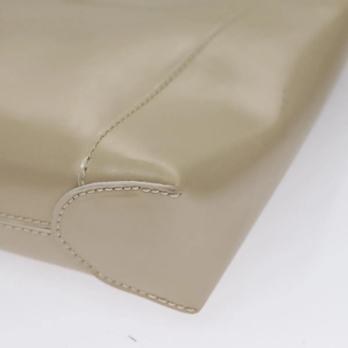 Christian Dior Shoulder Patent Leather Beige Patent_Leather Shoulder Bag Bag (Pre-Owned)