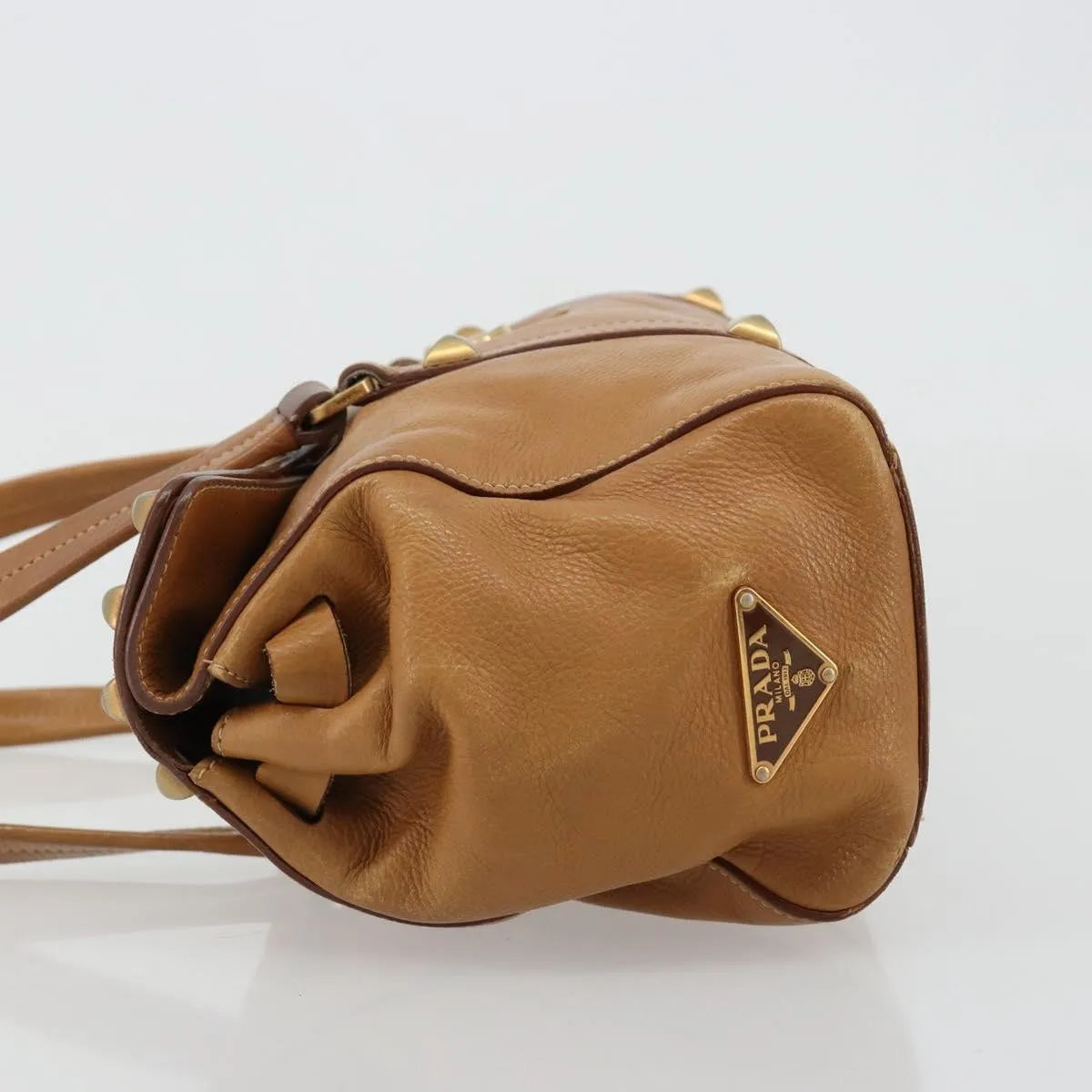 Prada Convertible Shopping Tote Saffiano Leather Saffiano Leather Beige Leather Tote Bag Bag (Pre-Owned)