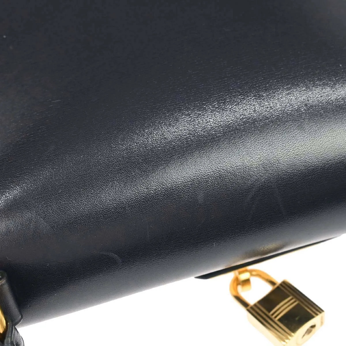 Hermes Kelly Sellier Box Calf Blue Calfskin Handbag (Pre-Owned)