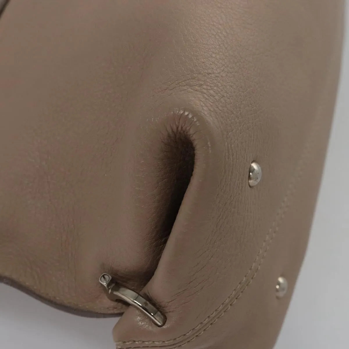 Salvatore Ferragamo Sofia Satchel Leather Beige Leather Handbag (Pre-Owned)