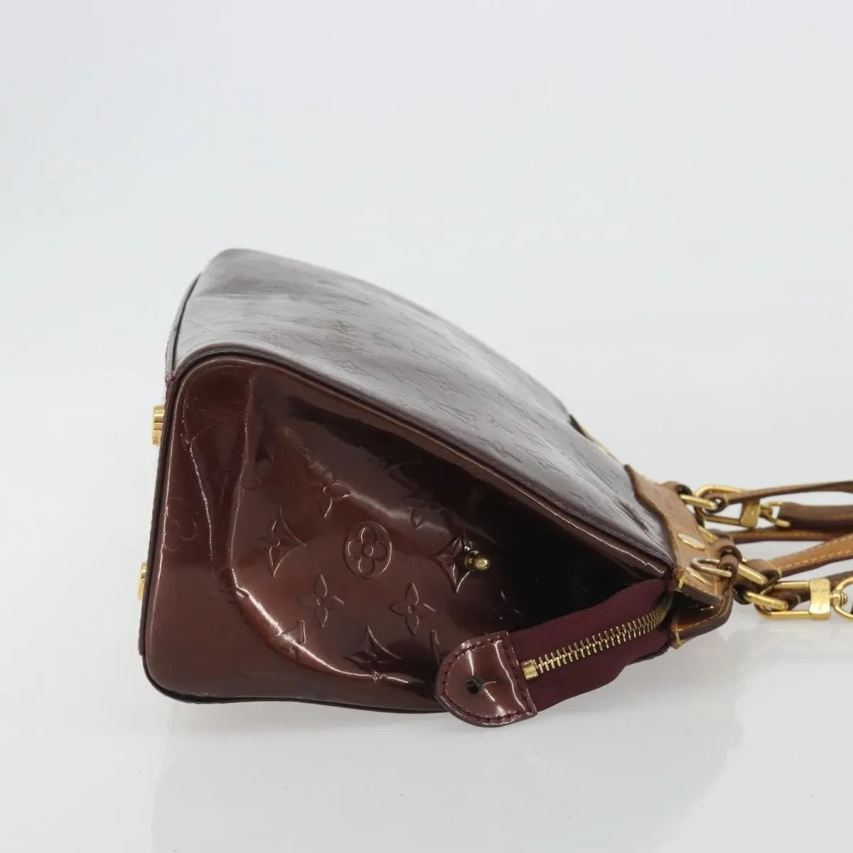 Louis Vuitton Brea Monogram Vernis Burgundy Patent_Leather Handbag (Pre-Owned)