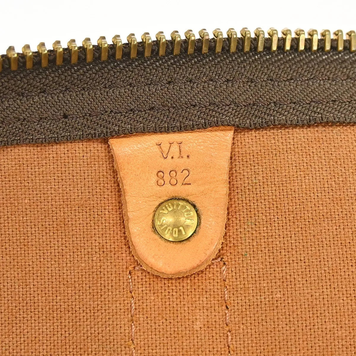 Louis Vuitton Keepall Bag Monogram Canvas Brown Canvas Travel Bag Bag (Pre-Owned)