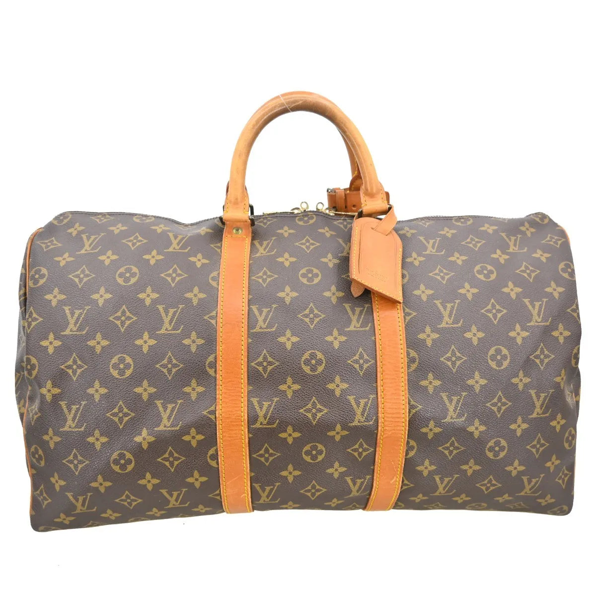 Louis Vuitton Keepall Bag Monogram Canvas Brown Canvas Travel Bag Bag (Pre-Owned)