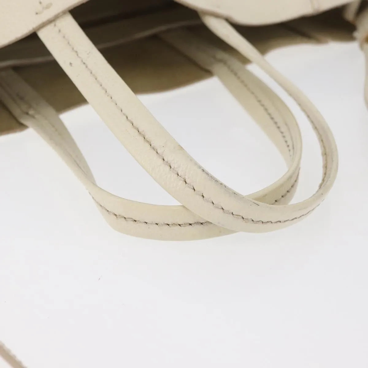 Celine Phantom Cabas Tote Leather White Leather Tote Bag Bag (Pre-Owned)