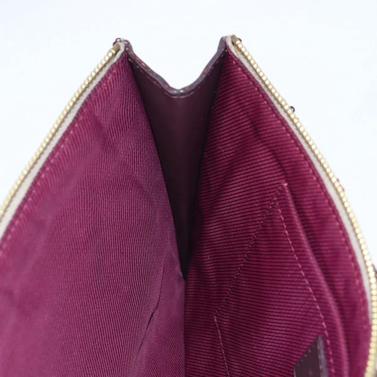 Louis Vuitton Pochette Felt And Sequin Burgundy Canvas Clutche & Pouche Bag (Pre-Owned)