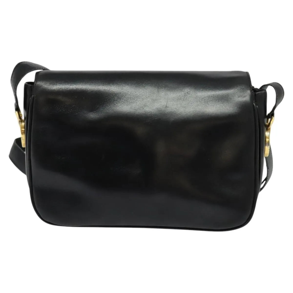 Celine Vintage Leather Black Leather Shoulder Bag Bag (Pre-Owned)