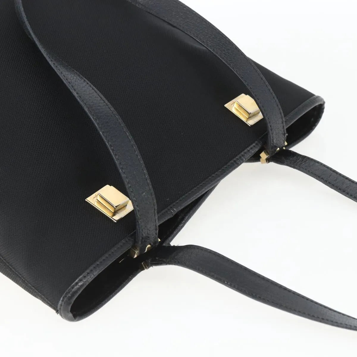 Salvatore Ferragamo Vintage Nylon Black Nylon Tote Bag Bag (Pre-Owned)