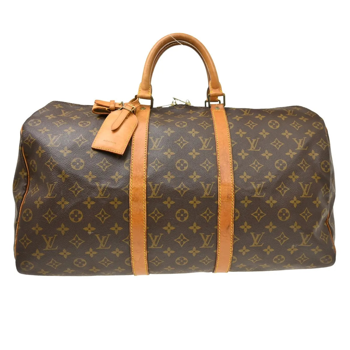 Louis Vuitton Keepall Canvas Brown Canvas Travel Bag Bag (Pre-Owned)