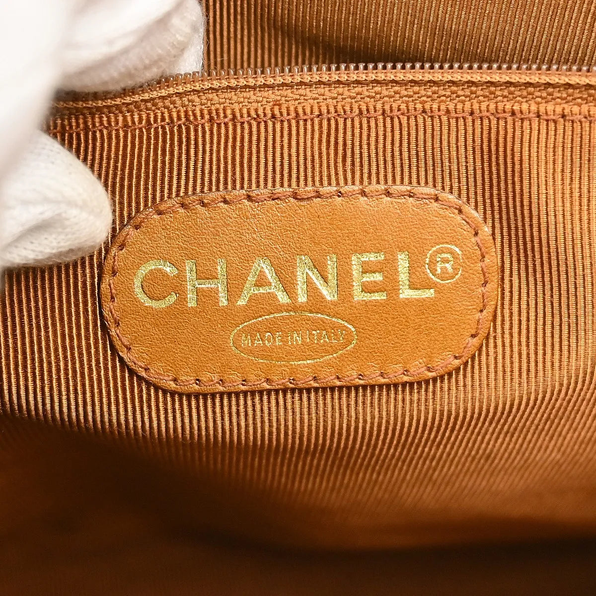 Chanel Vintage Stitched Cc Caviar Brown Leather Shoulder Bag Bag (Pre-Owned)