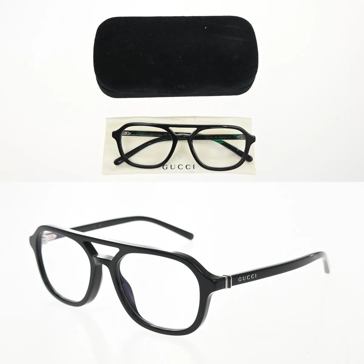 Gucci Eyewear Interlocking G Sunglasses Black Plastic Sunglasse Accessory (Pre-Owned)